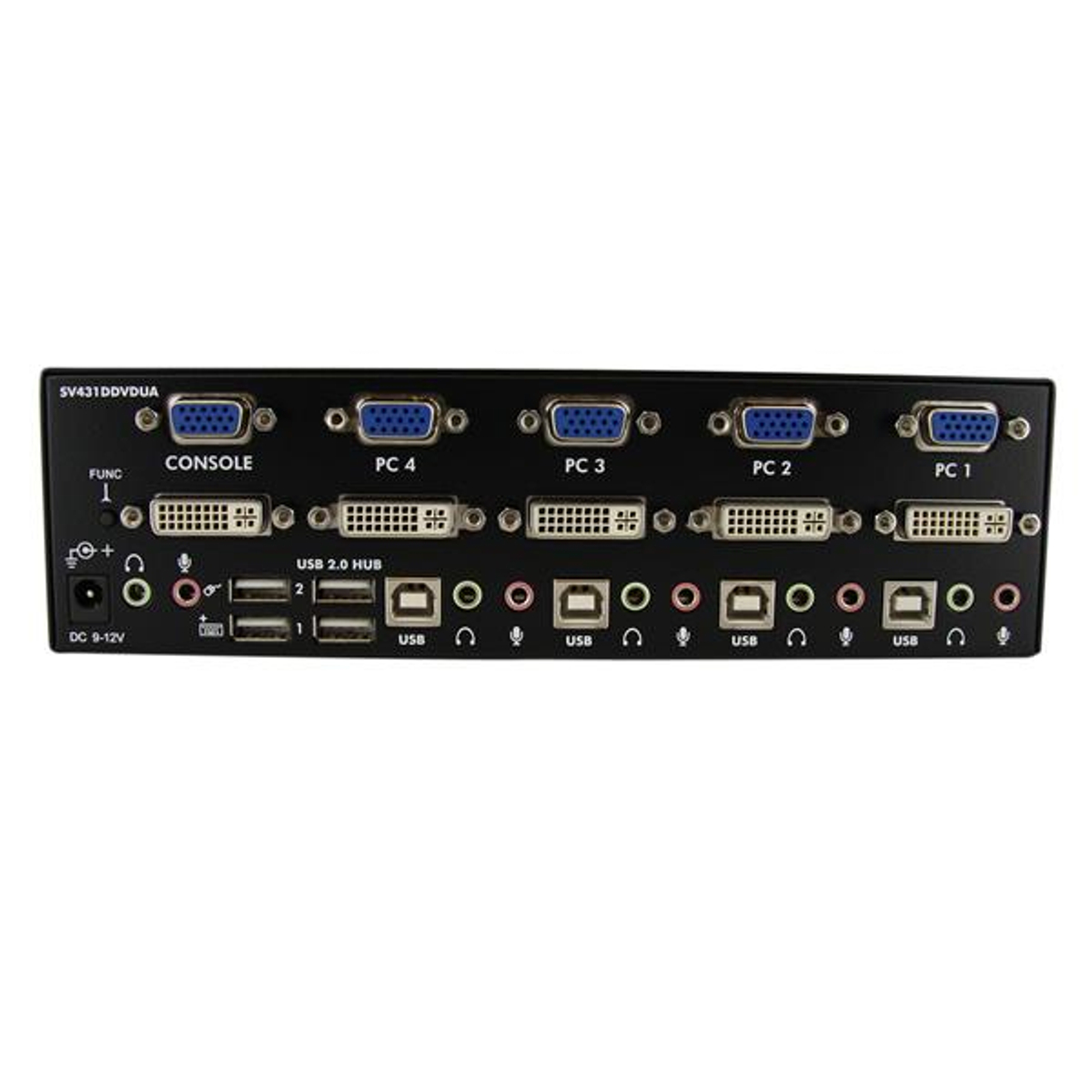 4 Port DVI VGA Dual Monitor KVM Switch