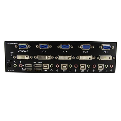 4 Port DVI VGA Dual Monitor KVM Switch