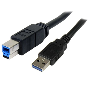 3m Black SS USB 3.0 Cable A to B