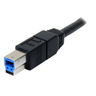 3m Black SS USB 3.0 Cable A to B