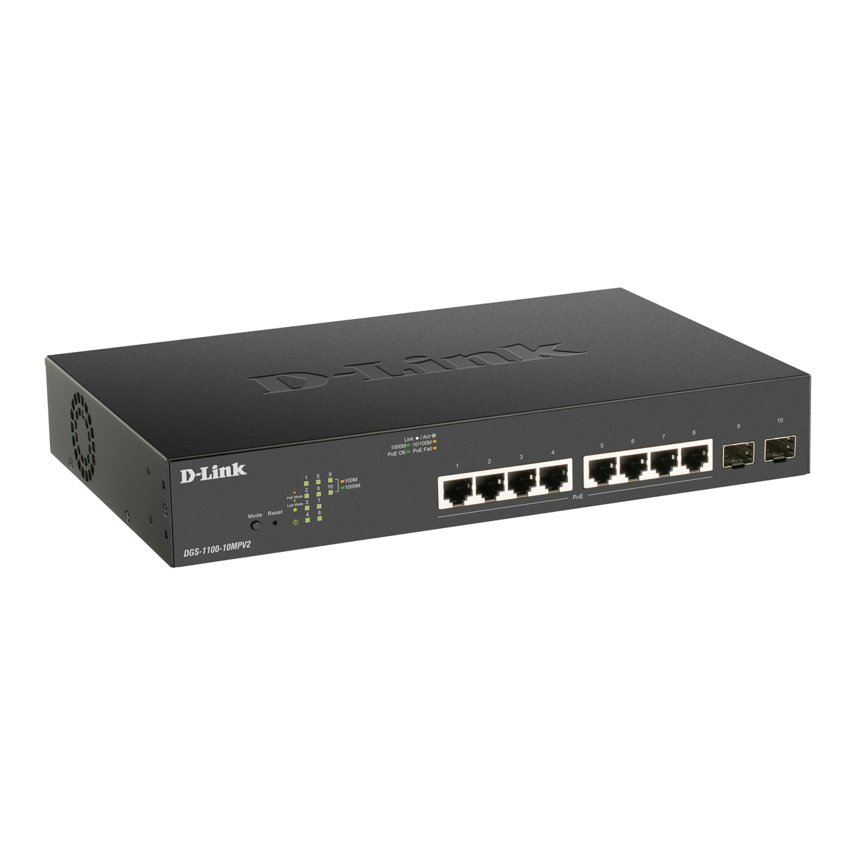 10Port PoE+ Gigabit Smart Managed Switch