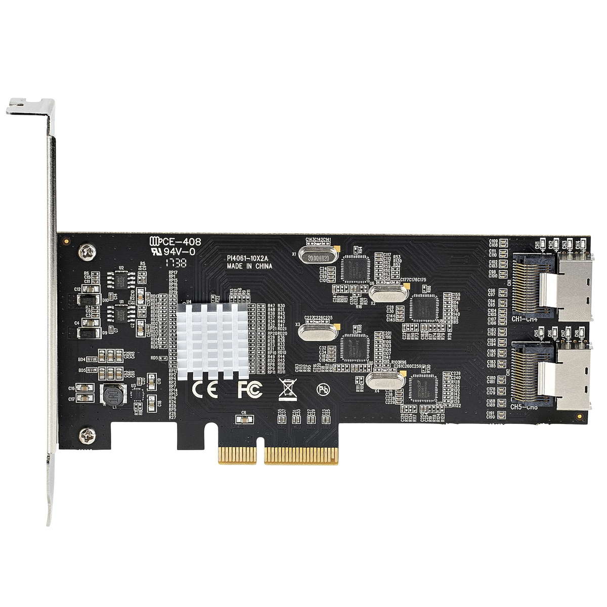 8 Port 6Gbps SATA PCIe Card Controller