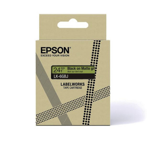 Epson, 5GBJ Black on Matte GreenTape 18mm