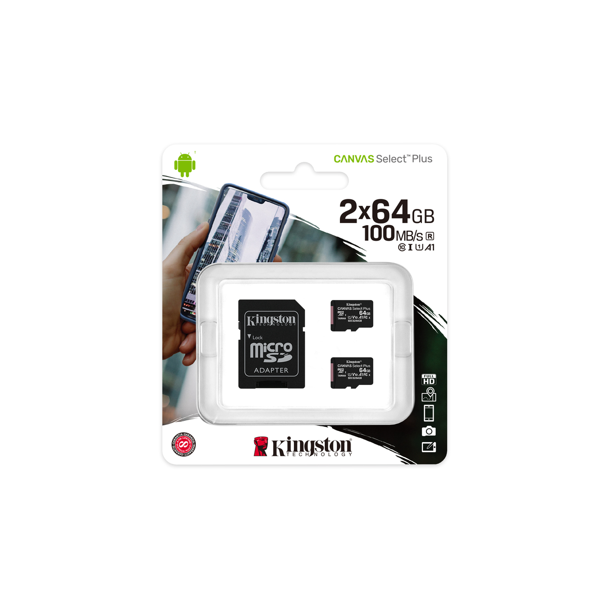 FC 64GB CS Plus C10 A1 M-SD HC 2 Pack&AD