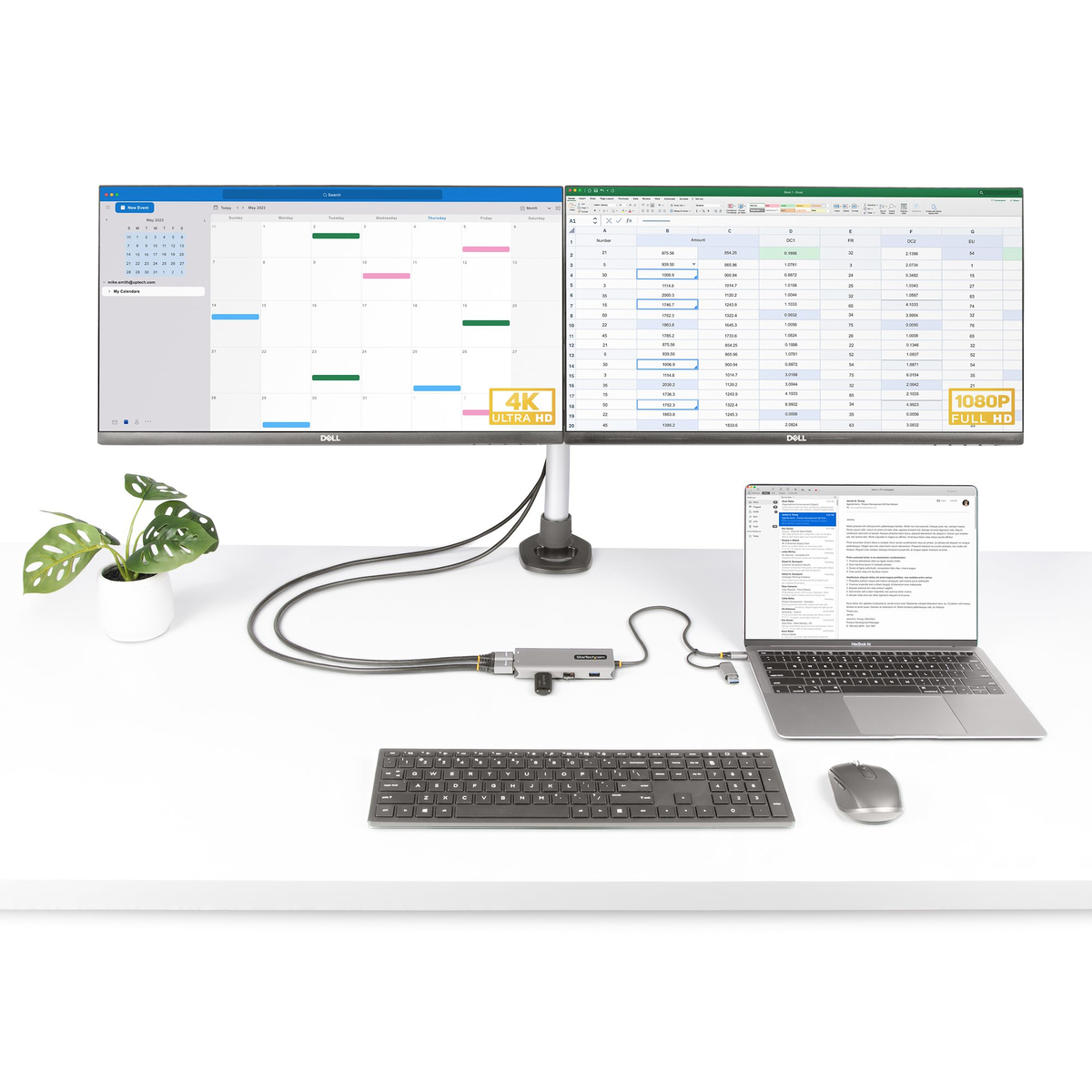 USB-C/USB-A Multiport Adapter Dual HDMI