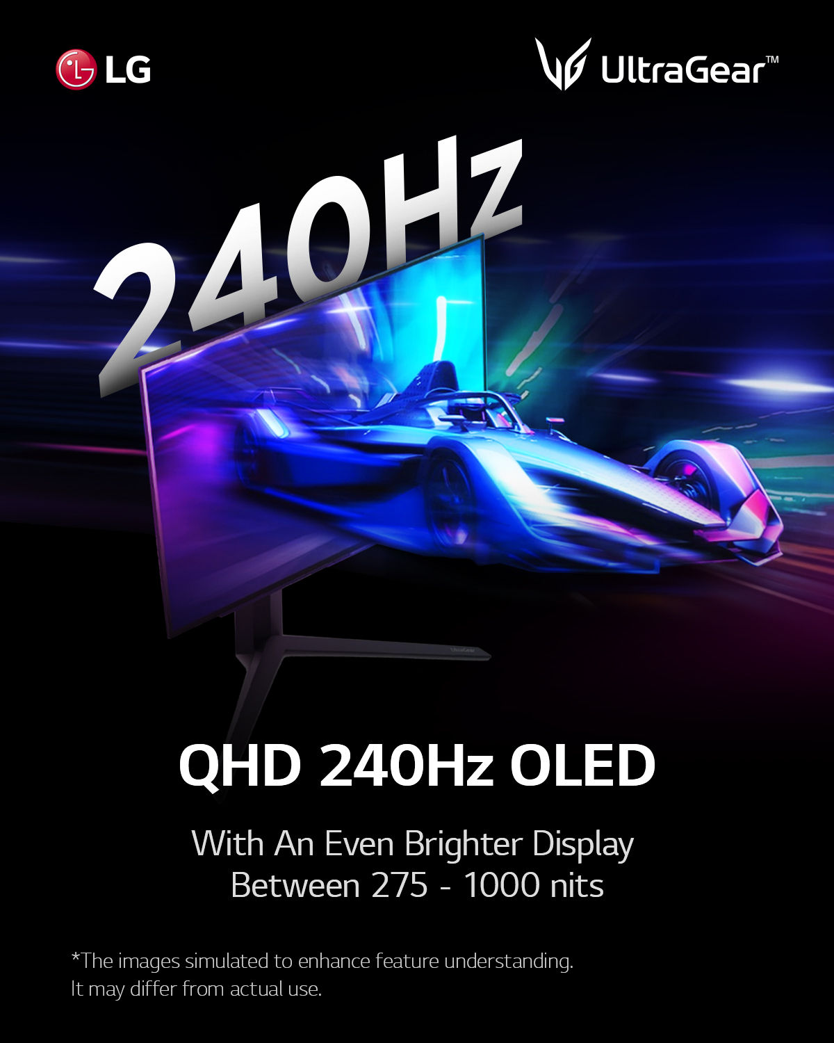 LG UltraGear 27GS95QE 27" QHD 240Hz Gaming Monitor - Bild 4 von 11