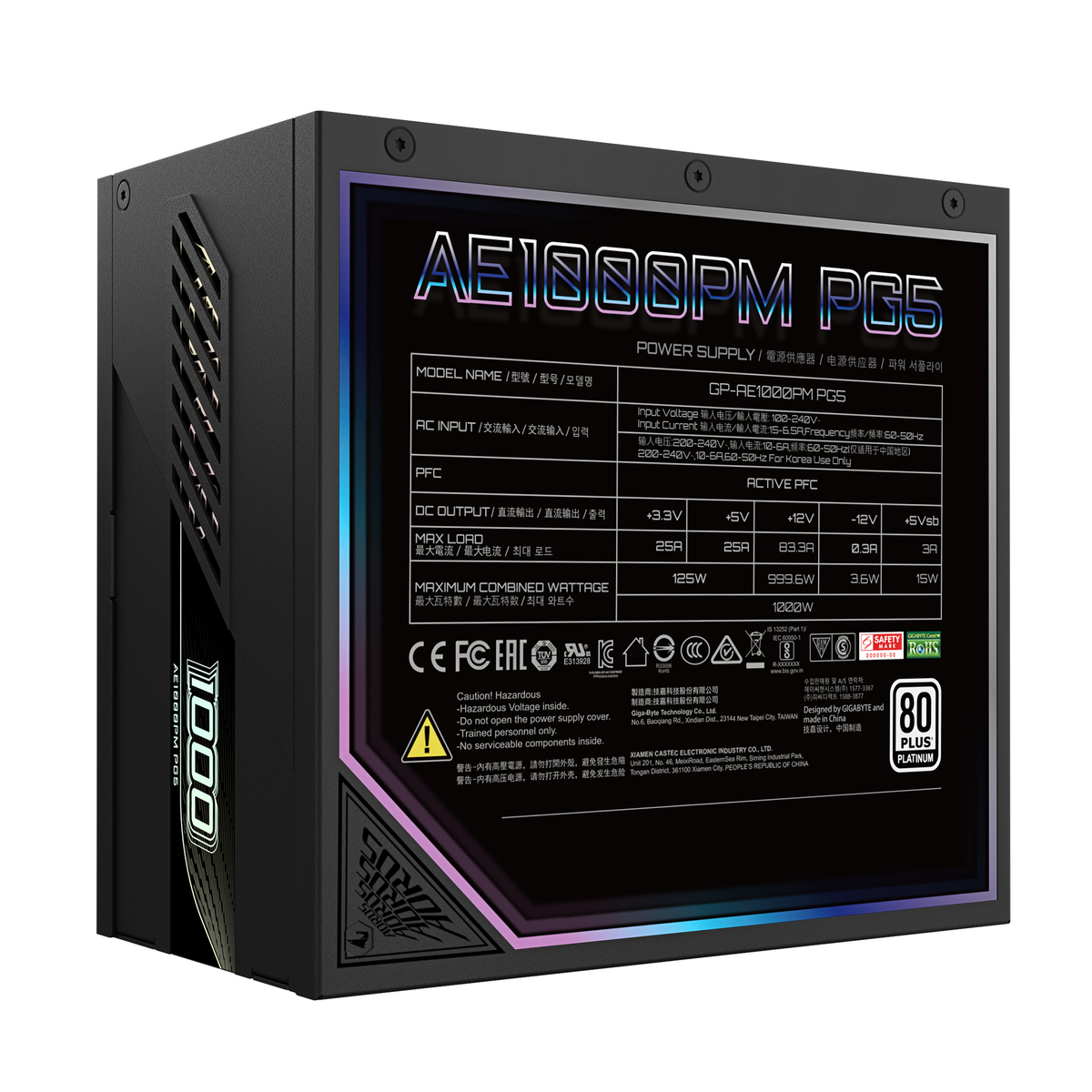 PSU 1000W AORUS ELITE 3.1 ATX MOD 80+P