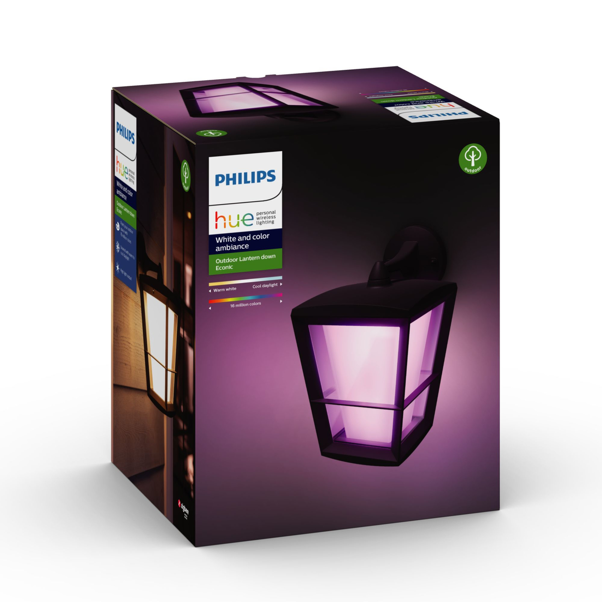 HUE ZB-Econic Wall Lantern Blk NW (DN)