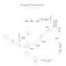 Triple Monitor Desk Mount, 27in Screen