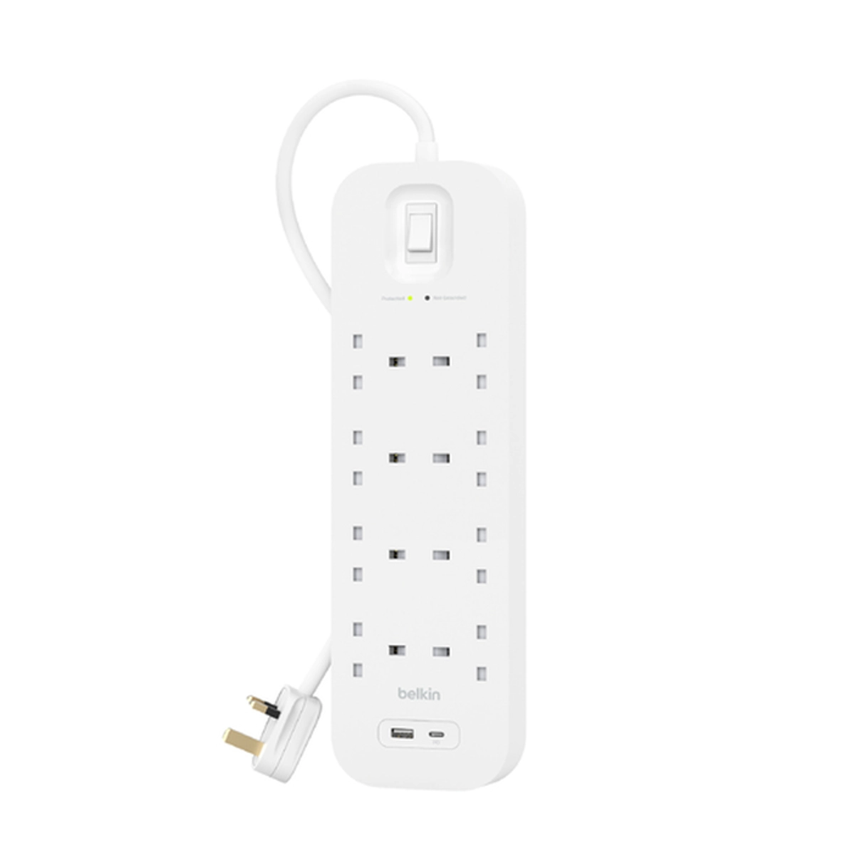 Surge Protection with USB C 8 Outlet