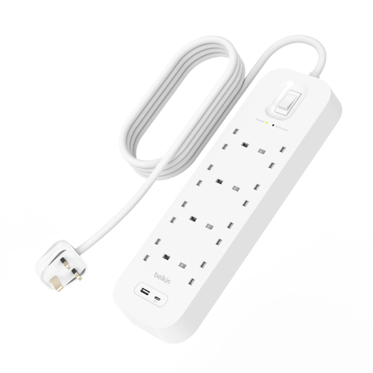 Surge Protection with USB C 8 Outlet