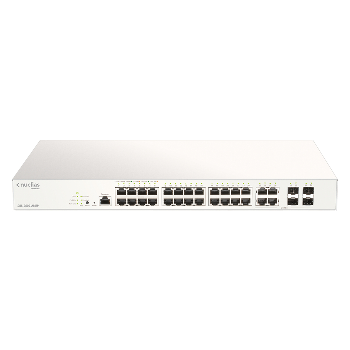 28-Port 1G PoE+ Nuclias Smart MSwitch