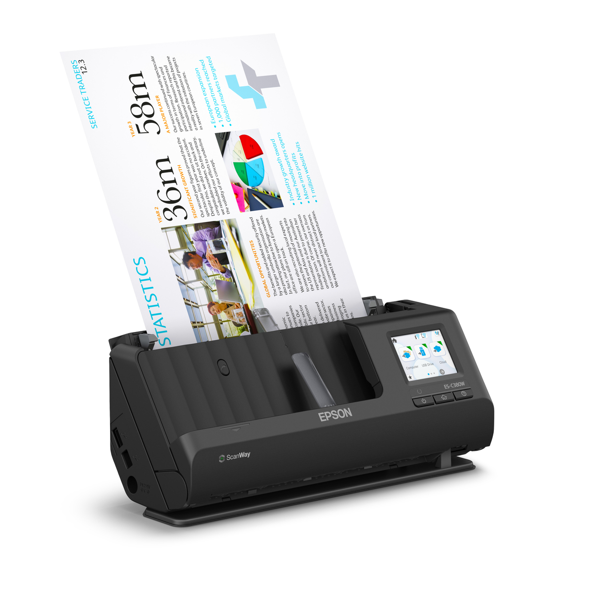 ES-C380W A4 Compact Desktop Scanner