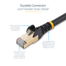 1m Black Cat6a Ethernet Cable - STP