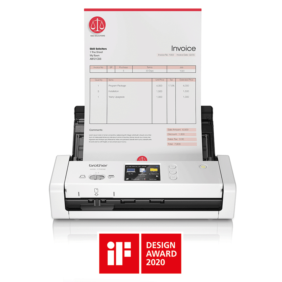 ADS-1700W A4 Compact Scanner