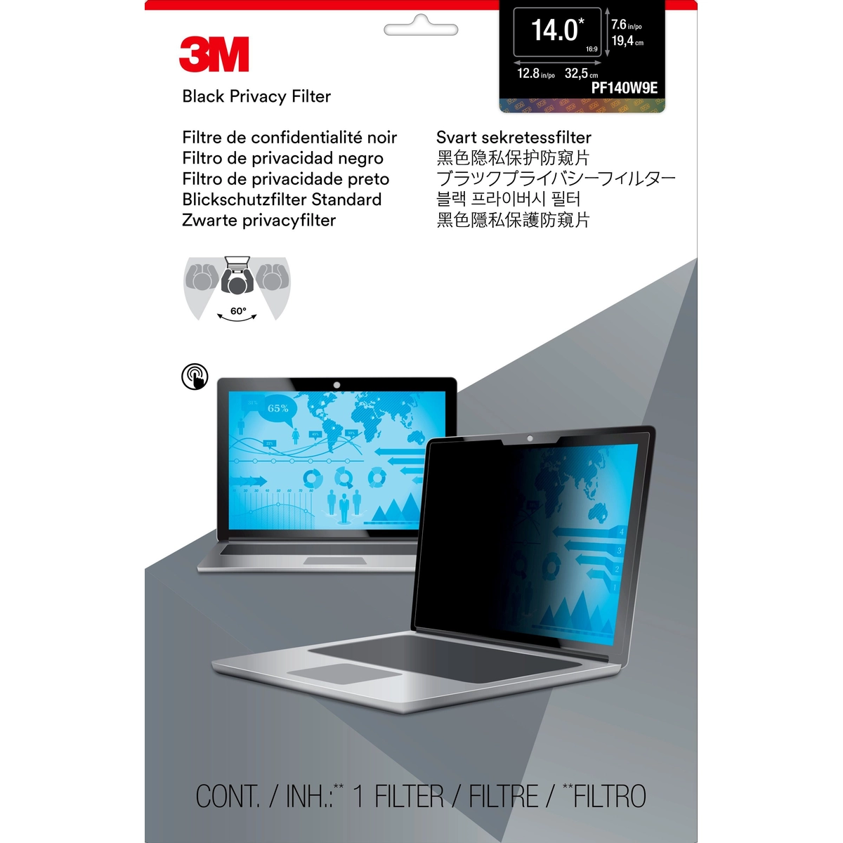 PF140W9E Priv Filt 14.0in Wdscn Ltop