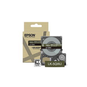 Epson, 5QWJ White on Matte Khaki Tape 18mm