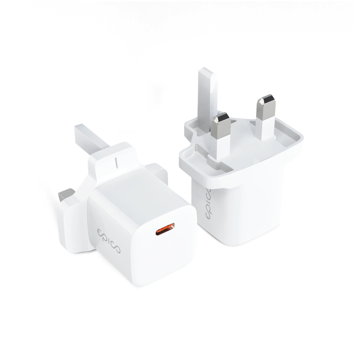 20w Mini USB-C UK Plug - White