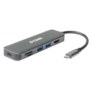 D-Link, 6-in-1 USB-C Hub With HDMI/Card Reader