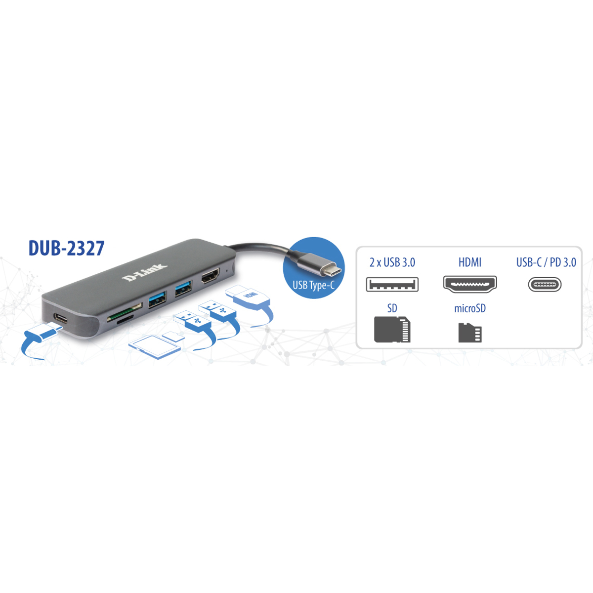 6-in-1 USB-C Hub With HDMI/Card Reader