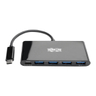 USB C Hub Adapter 4x USB-A & USB-C Black