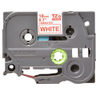 TZE242 18mm Red On White Label Tape