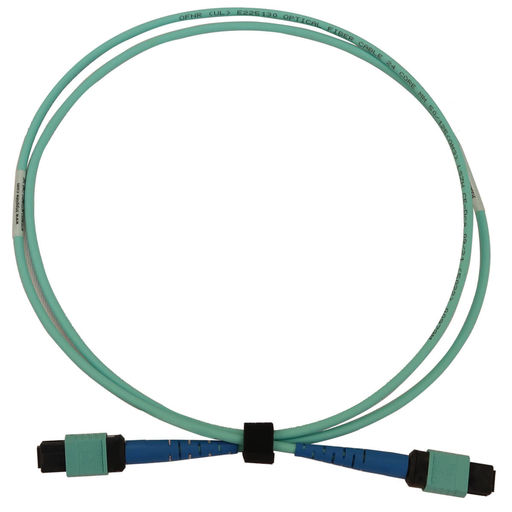 40/100/400G MM OM3 Fiber F/F Aqua 1M