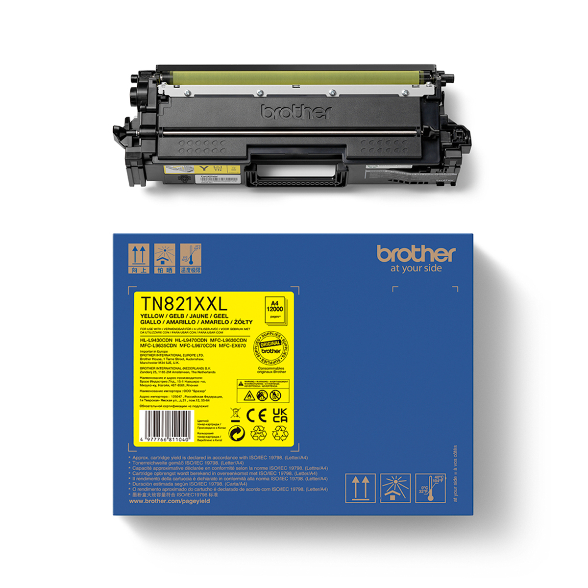 TN821XXLY Yellow 12k Pages Toner