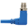 M12 X-Code Cat6a 10G F/UTP Blue 1 m