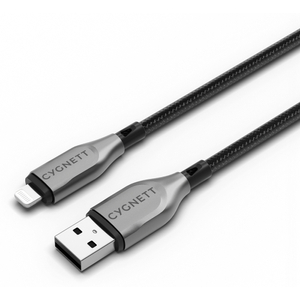 Cygnett, Armoured Lightning USB-A Cable Black 1m