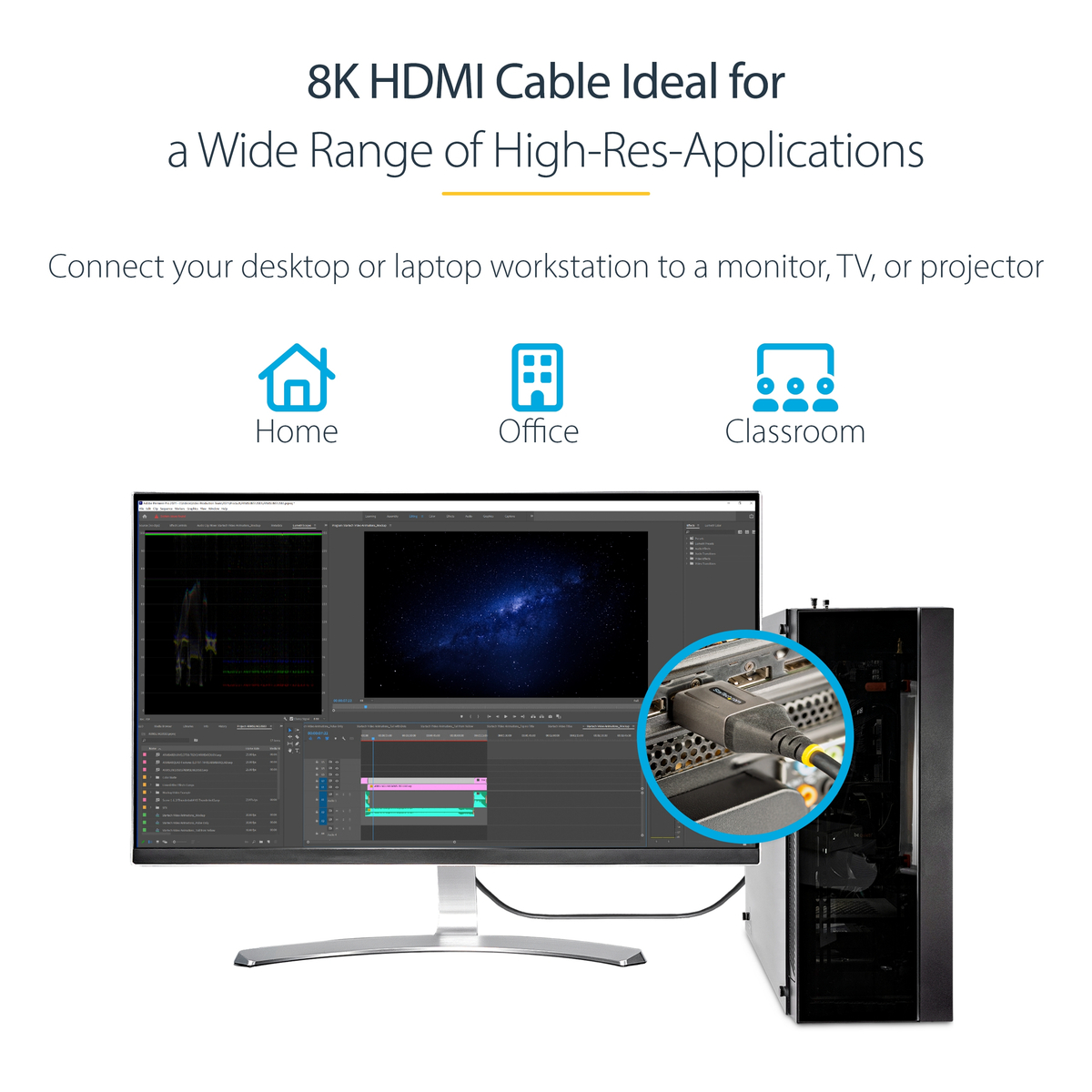 6ft 2m Certified HDMI 2.1 Cable - 8K/4K
