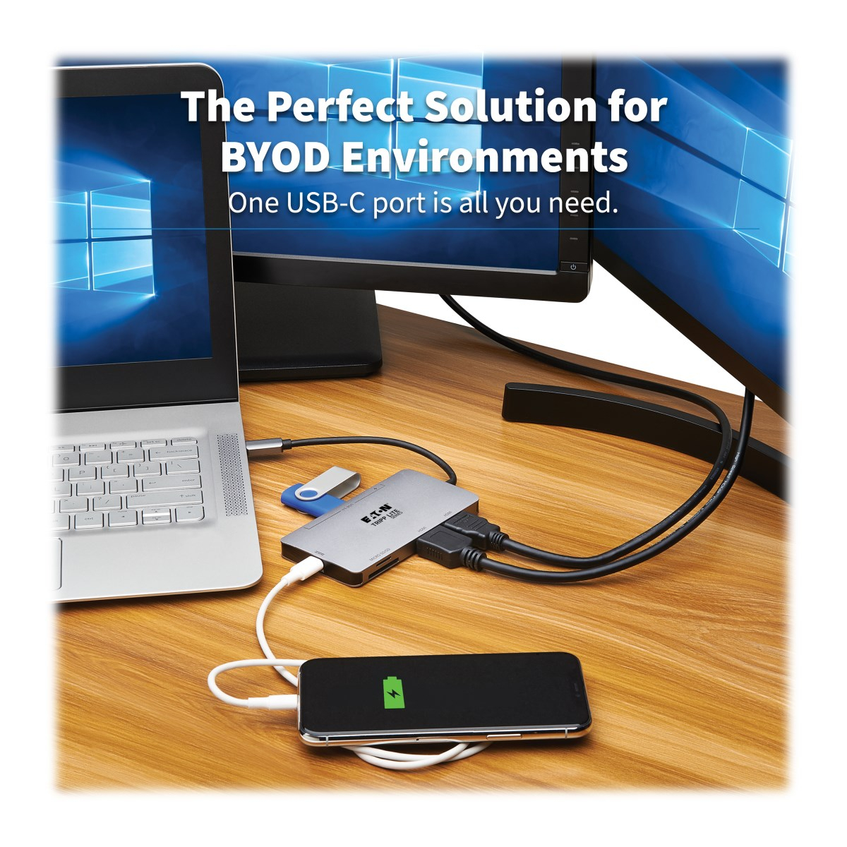 USB-C DCK DUAL DSPLY HDMI USB-A HUB 100W