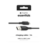 Essentials-Cable-USBA-USBC-1 meter-Black