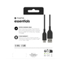 Essentials-Cable-USBA-USBC-1 meter-Black