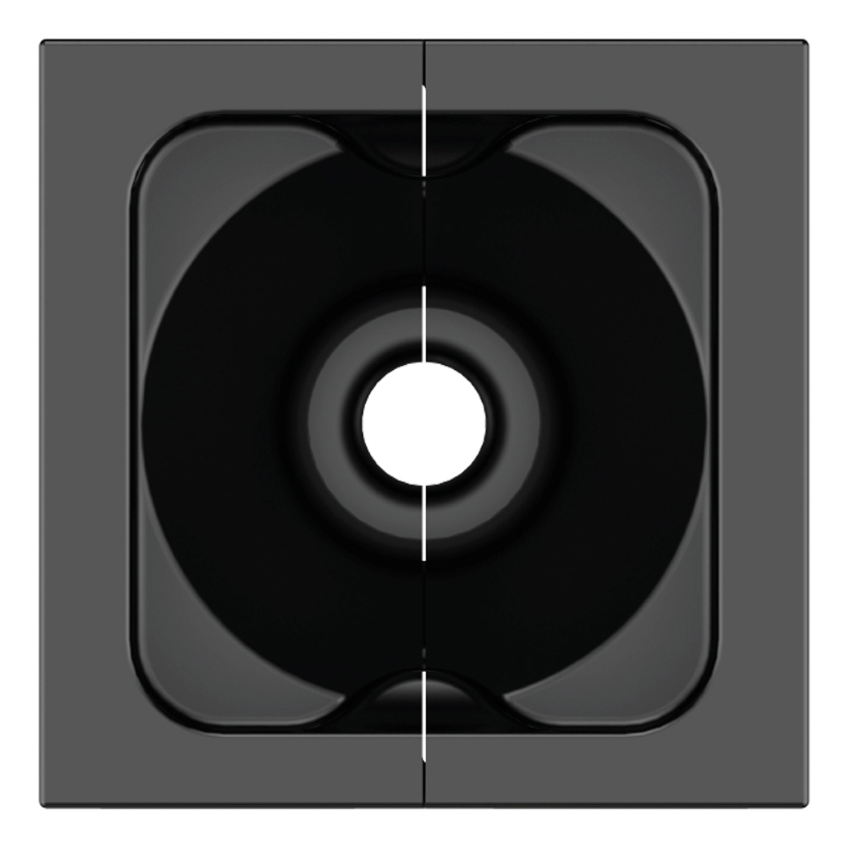 BLACK PASS-THROUGH MODULE WITH 1 HOLE