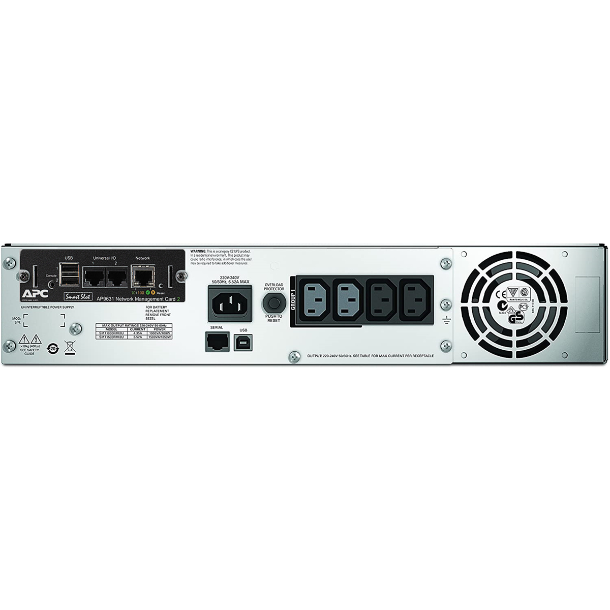 Smart-UPS 1500VA RM 230V w/Network Card