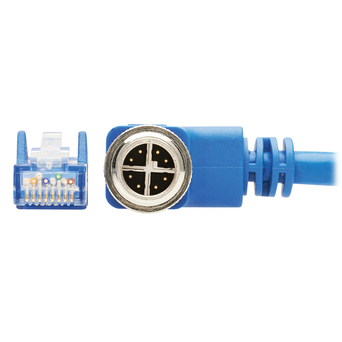 M12 X-Code Cat6 1G UTP CMR-LP Blue 5 m