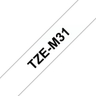 TZEM31 12mm Blk On Matt-Clear Label Tape