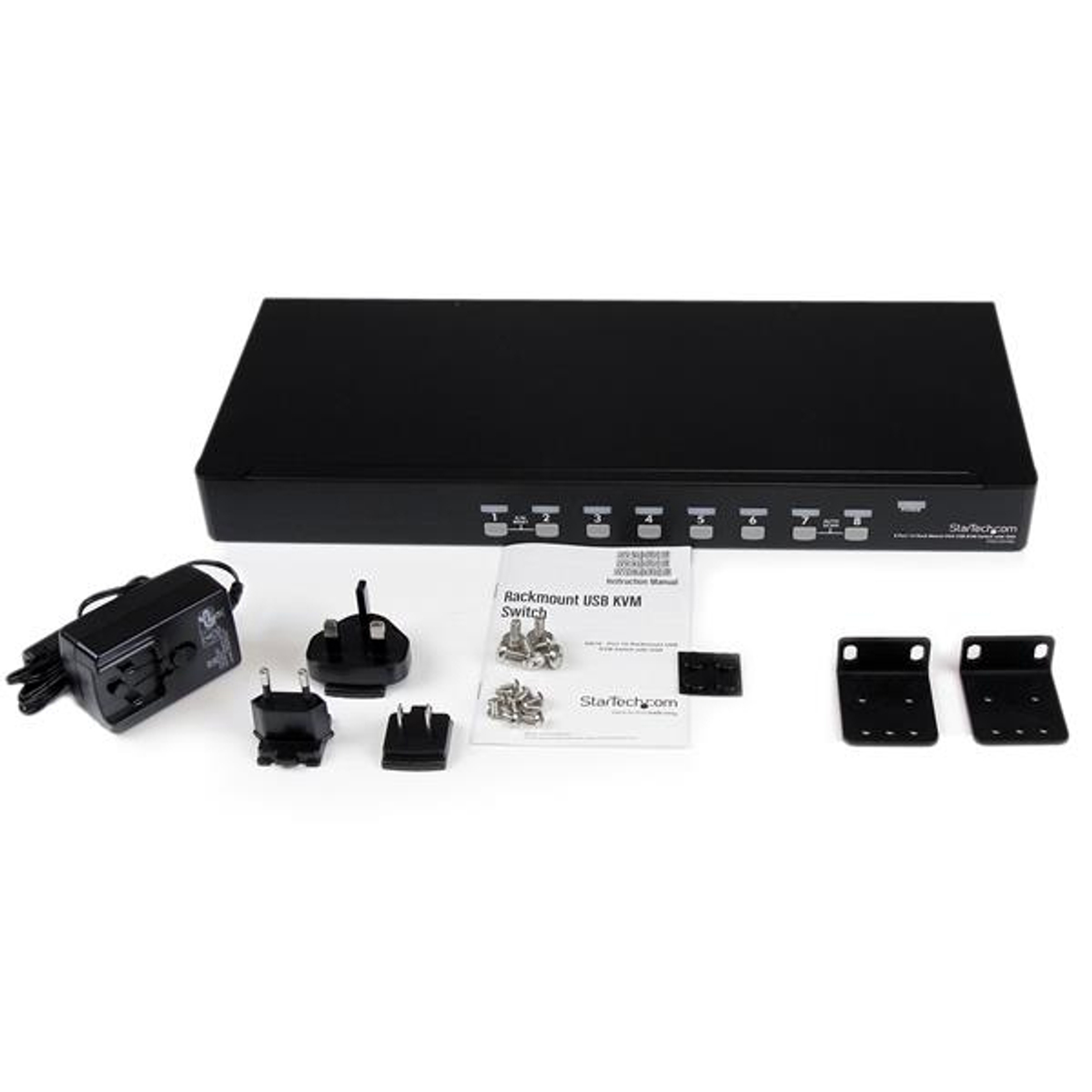 8 Port 1U Rack Mount USB KVM Switch