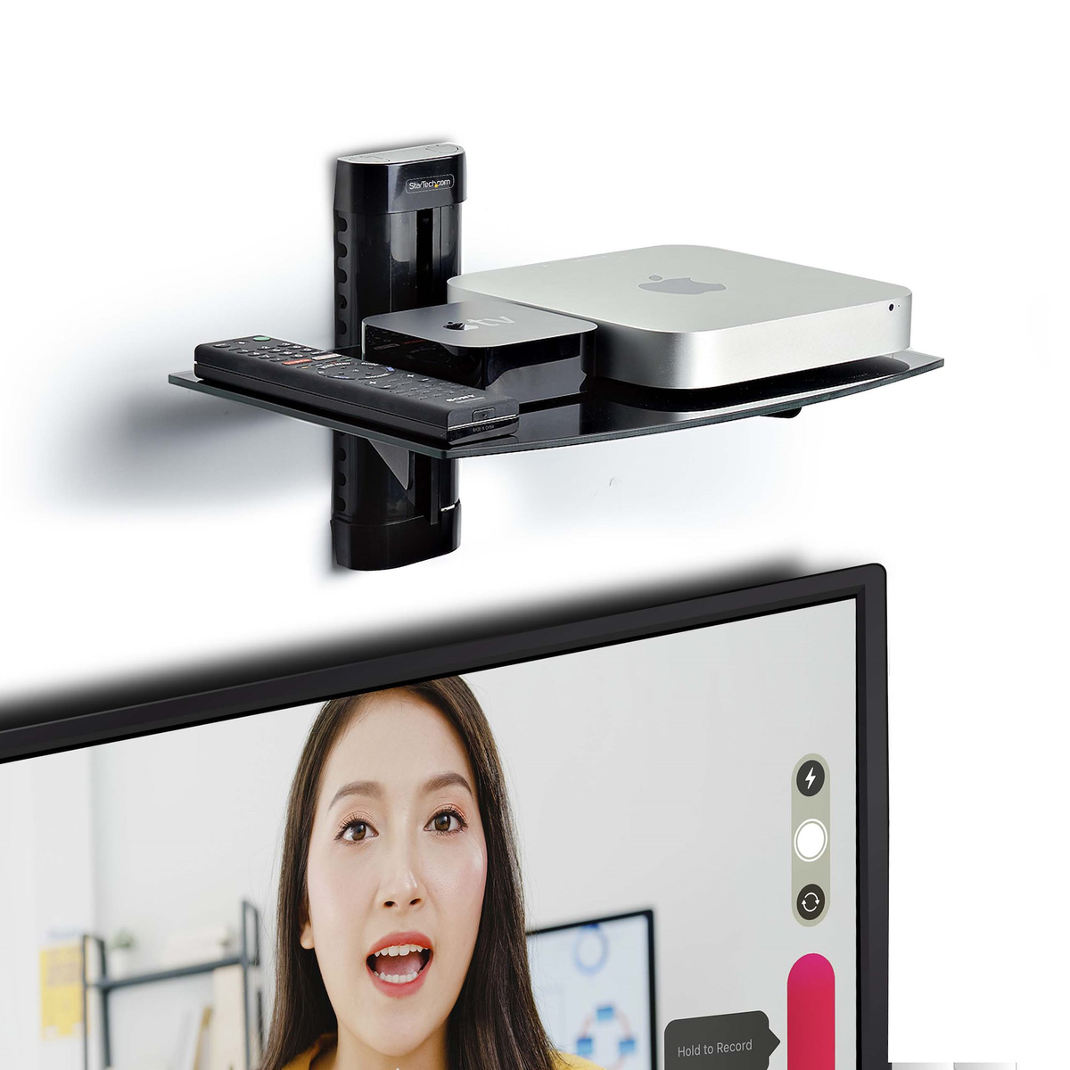 Floating Wall-Mounted AV Shelf