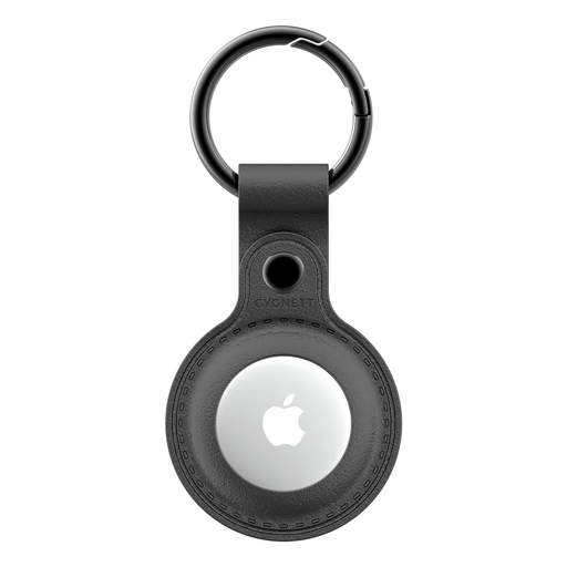 StyleTrack Leather AirTag Case- Black