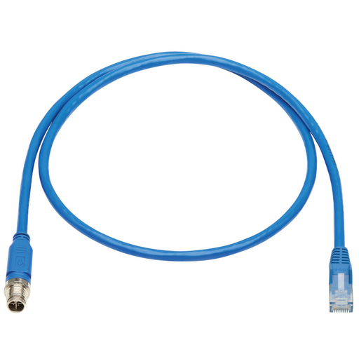CAT6 1G UTP CABLE M12 M / RJ45 M IP68 2M