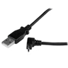 1m Micro USB Cable - A-Up Angle Micro B