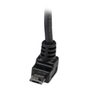 1m Micro USB Cable - A-Up Angle Micro B