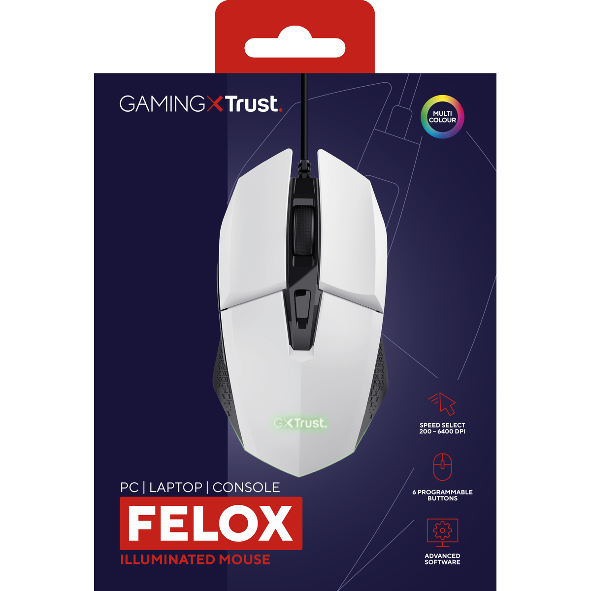 GXT109W Felox Gaming Mouse White