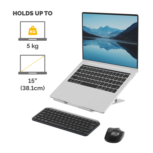 ALUMIA PORTABLE LAPTOP STAND - SILVER
