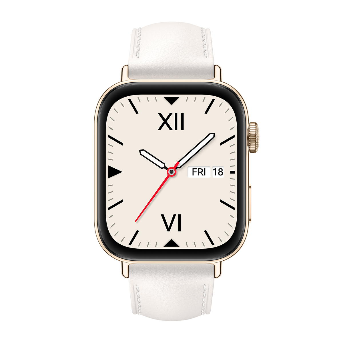 Fit 3 - Gold Body+White Leather Strap