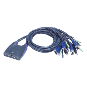 4xUSB KVM Switch Cbl Integrated +Speaker