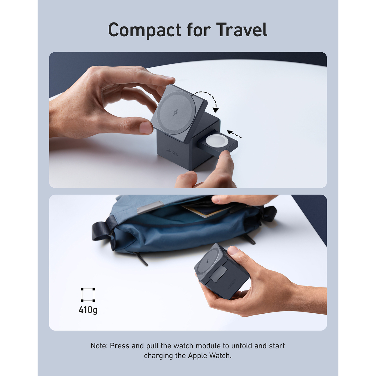3-in-1 Cube With MagSafe- Europe Gray