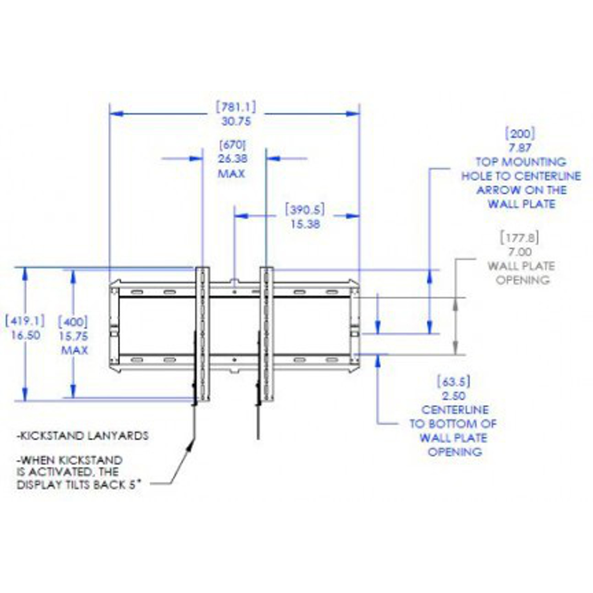 RLF2 Low-Profile Hinge Mount 55-70